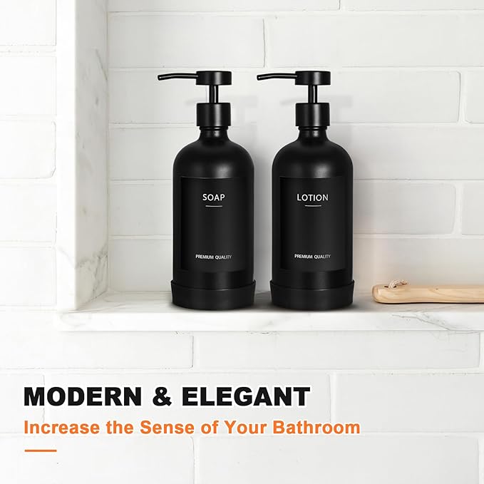 Black Glass Soap Dispenser - Image 7