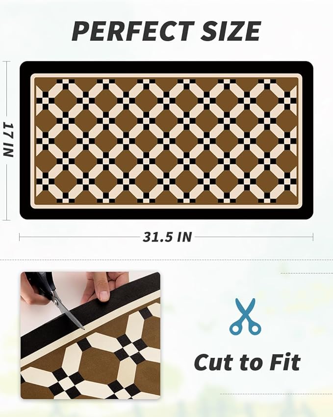 AMOAMI Coffee Mat Hide Stain Rubber Backed Absorbent Dish Drying Mat - Image 7