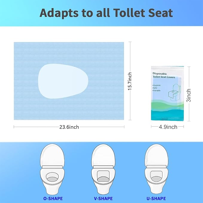 500-Pack XL Disposable Toilet Seat Covers, 16 × 24 inches Waterproof - Image 2
