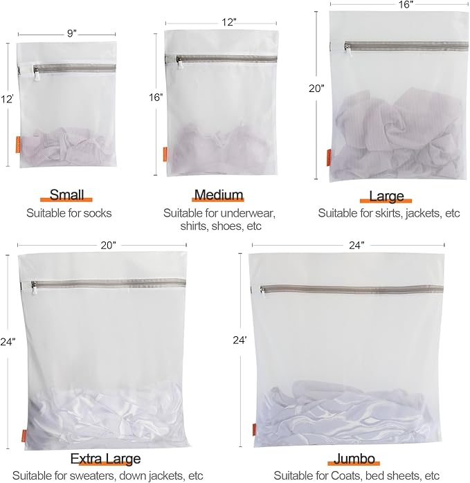 Polecasa 3Pcs 12 x 16 Inches Extra Durable Fine Mesh Laundry Bags - Image 5
