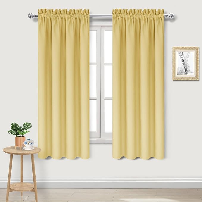 DWCN Blackout Curtains for Bedroom – Rod Pocket Thermal Insulated Noise by DWCN