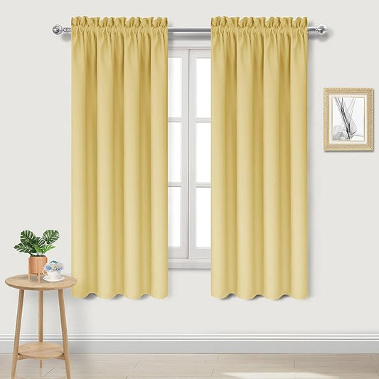 DWCN Blackout Curtains for Bedroom – Rod Pocket Thermal Insulated Noise by DWCN