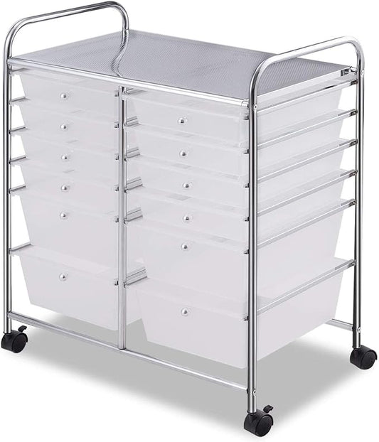 GOFLAME 12-Drawer Rolling Storage Cart, Mobile Utility Cart by GOFLAME
