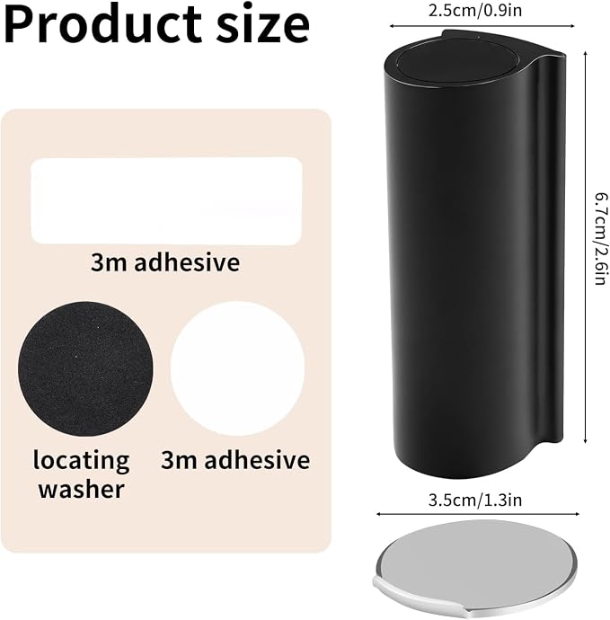 Magnetic Door Stoppers Black WYGWP Stainless Steel No Drilling Wedge Stops - Image 6
