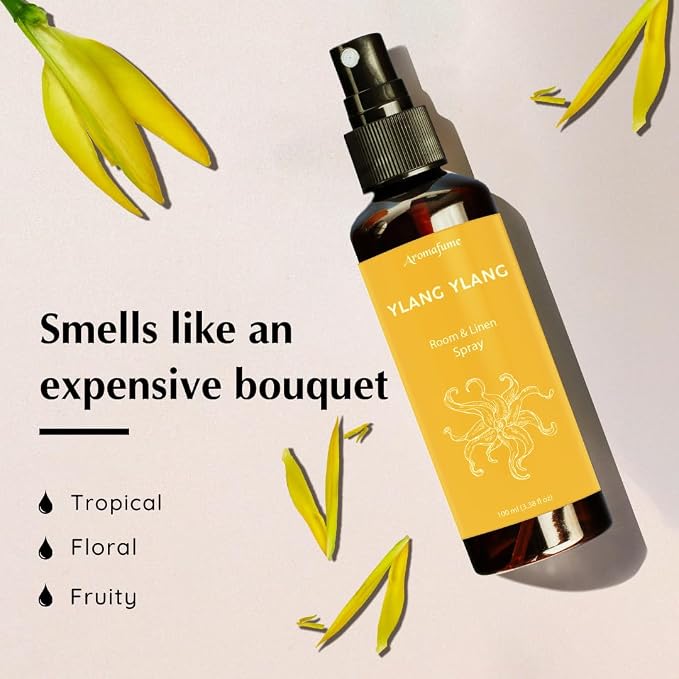 Ylang Ylang Room, Linen & Pillow Spray by Aromafume | 100ml/3.38 fl oz | - Image 3