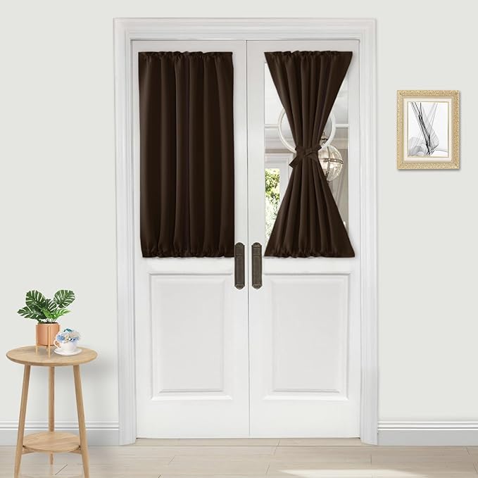 DWCN French Door Curtains – Rod Pocket Thermal Blackout Curtain by DWCN