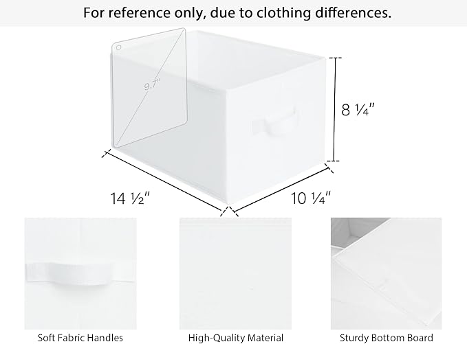 StorageWorks Storage Baskets for Shelves, Foldable Fabric Closet Storage Bins - Image 2
