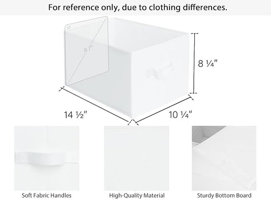 StorageWorks Storage Baskets for Shelves, Foldable Fabric Closet Storage Bins - Image 2