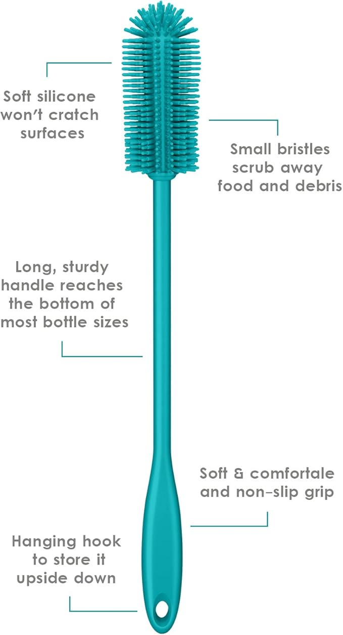 Silicone Bottle Brush, Water Bottle Cleaner Brush - Image 4