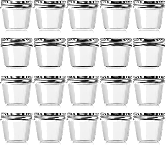 novelinks 4 oz Clear Plastic Jars by novelinks