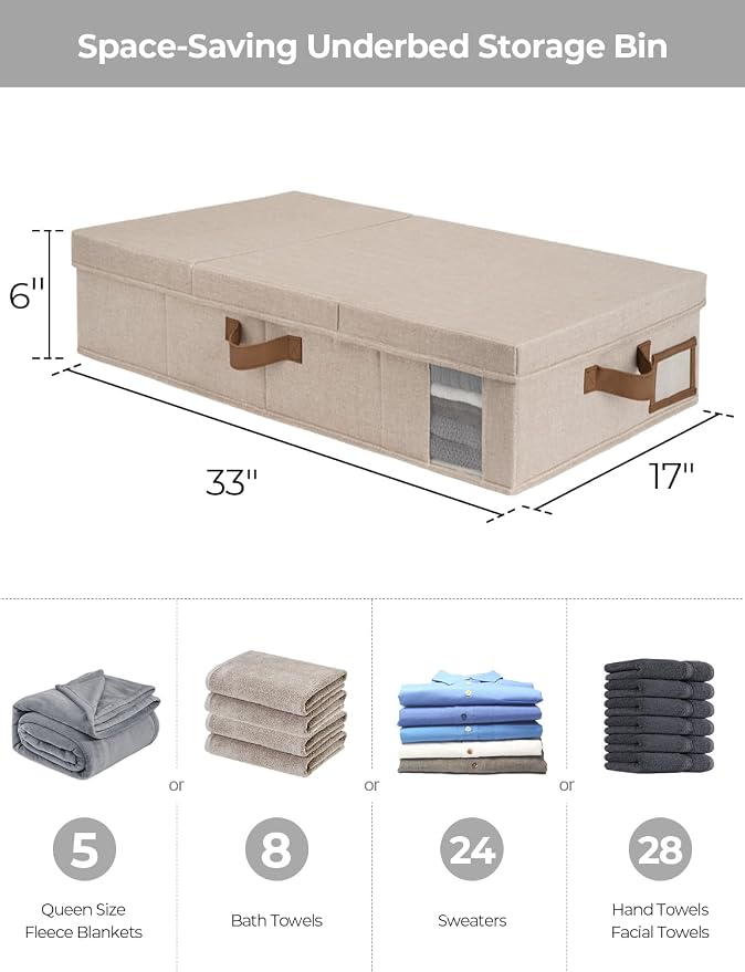 StorageWorks 2-Pack Large Under Bed Storage Bins - Image 2