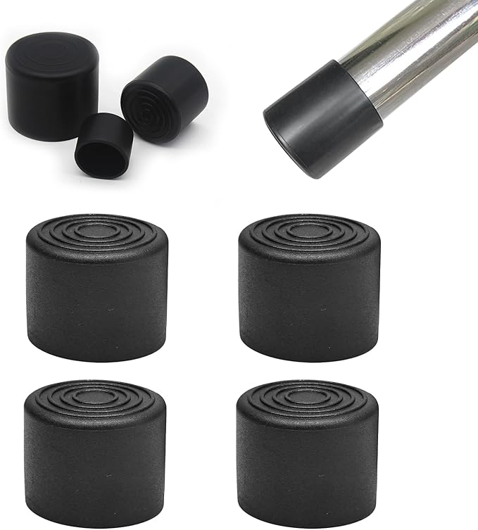 4 Pcs 1-1/4" Round Rubber Chair Leg Caps, PVC Table Leg Covers, Flexible & by BOPOREAE