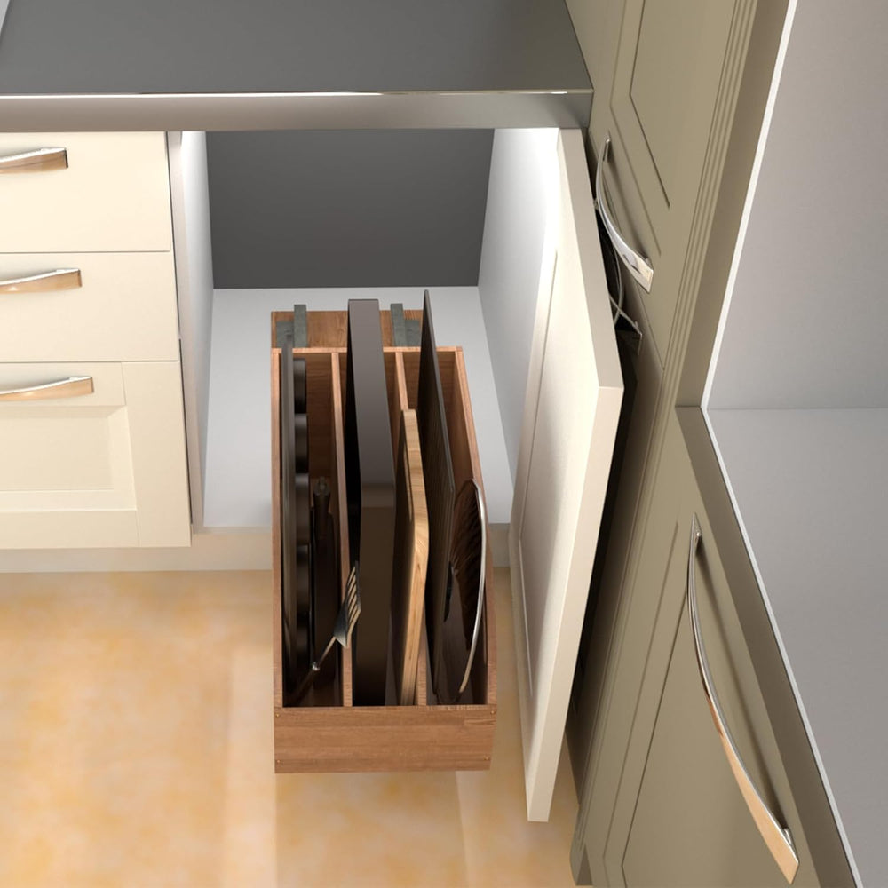 DINDON Pull Out Cabinet Organizer for Pans, Pot lid, Cookie Sheet, Cutting Bo...
