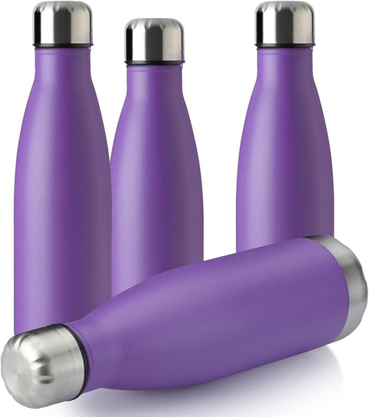 MEWAY 17oz Sport Water Bottle 4 Pack Vacuum Insulated Stainless Steel by MEWAY