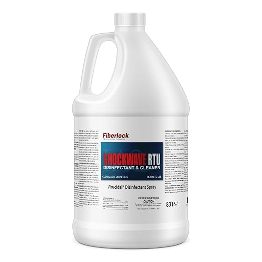 Fiberlock ShockWave RTU Disinfectant Cleaner, 1 Gallon, Hospital Grade by Fiberlock