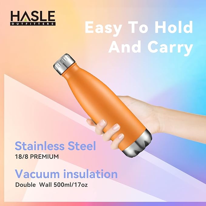 HASLE OUTFITTERS 17oz Stainless Steel Water Bottles Bulk, Vacuum Insulated - Image 3