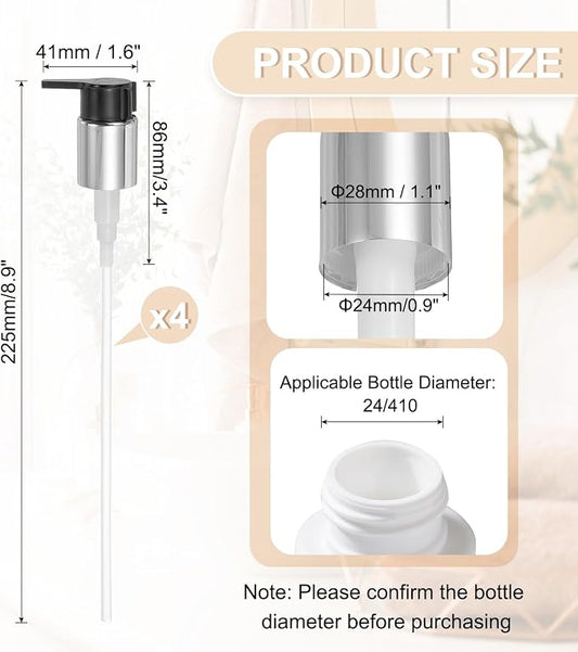 uxcell 4 Pcs Soap Dispenser Pump Heads, Hand Soap Dispensers Top Pumps - Image 2