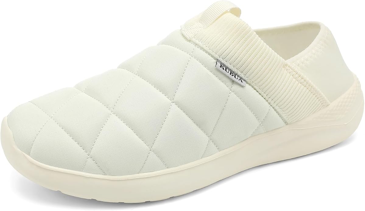 KUBUA Slippers for Men and Womens Indoor House Shoes Plush Slip on Outdoor by KUBUA
