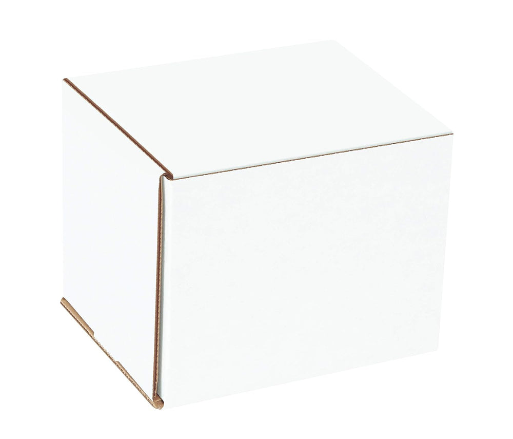 BOX USA White Corrugated Cardboard Mailing Boxes, 4 3/8" x 4 3/8" x...