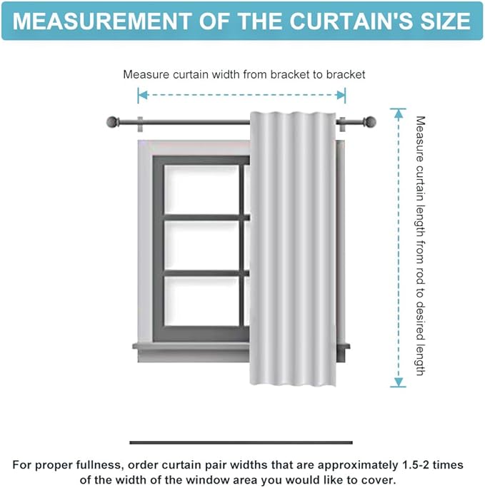 RYB HOME Grey Blackout Curtains - Image 8