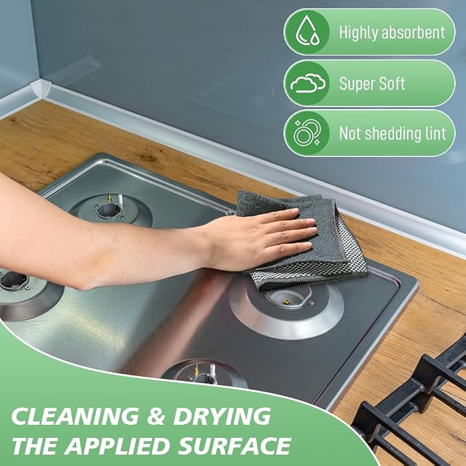 SINLAND Microfiber Dish Cloths Wash Clothes - Image 4