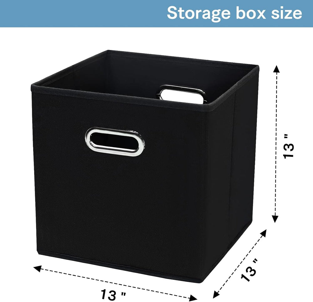 Fabric Cubby Storage Bins,13x13x13 Inches ,Cube Organizer Bin Foldable Storag...