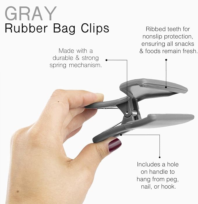 COOK WITH COLOR Bag Clips, Heavy Duty Chip Clip and Refrigerator Magnet Clips - Image 2