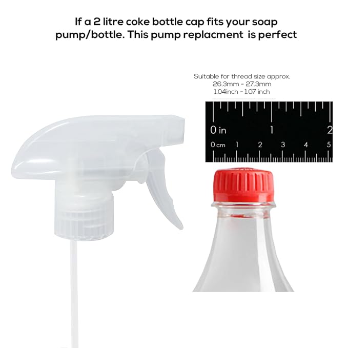 6-Pack Transparent White Trigger Sprayer - Image 6