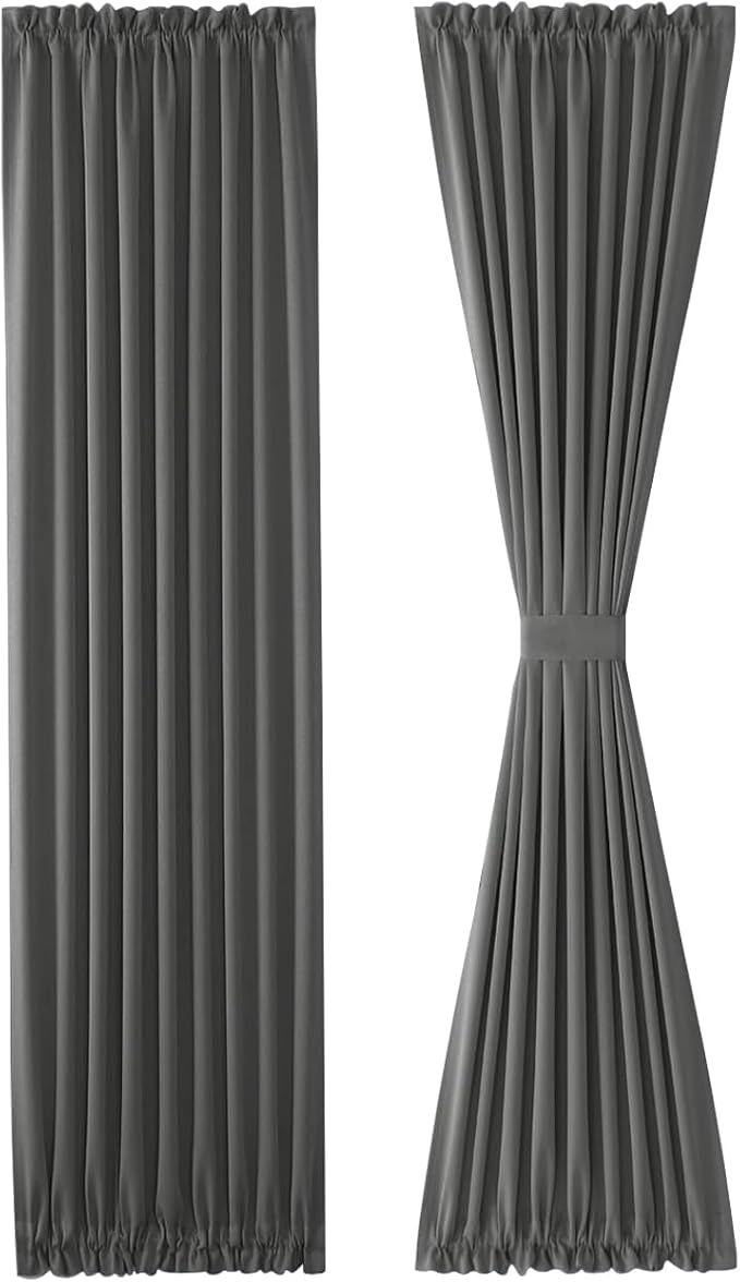 DWCN French Door Curtains – Rod Pocket Thermal Blackout Curtain - Image 7