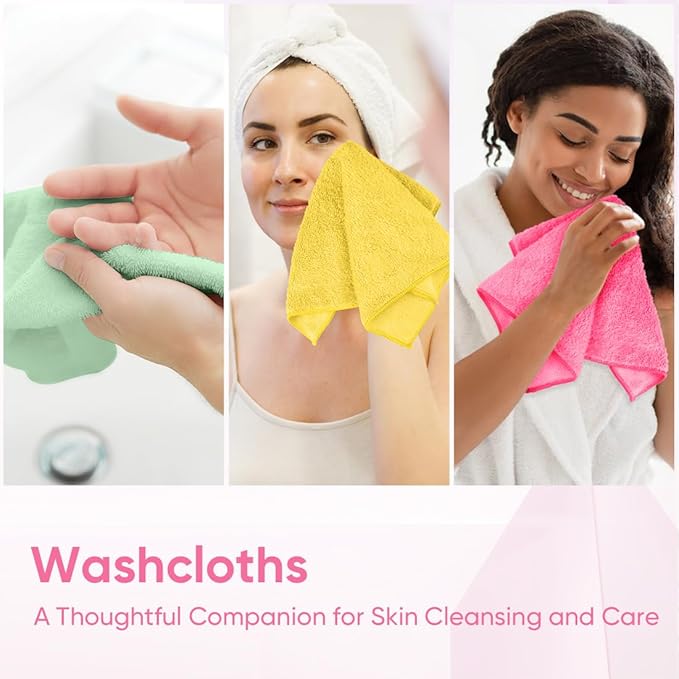 HOMEXCEL Microfiber Washcloths 12 Pack, Highly Absorbent and Soft Face Towel - Image 6