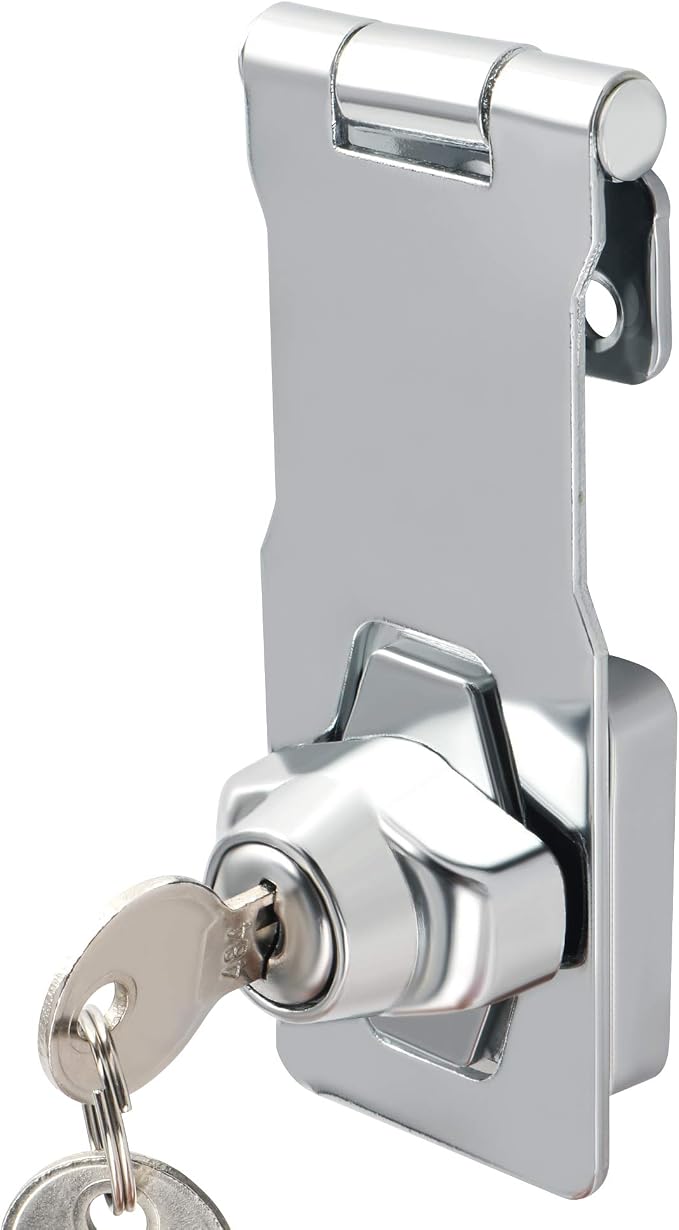 Alise Keyed Hasp Lock, 4 Inch Safety Packlock Clasp Hasp Lock Latch by Alise