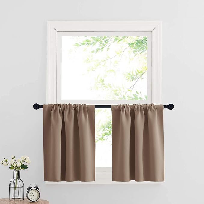 RYB HOME Half Window Curtains Blackout Shades Small Draperies by RYBHOME
