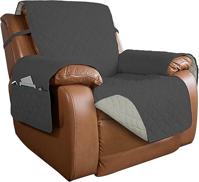 PureFit Reversible Quilted Sofa Cover, Water Resistant Slipcover Furniture by PureFit