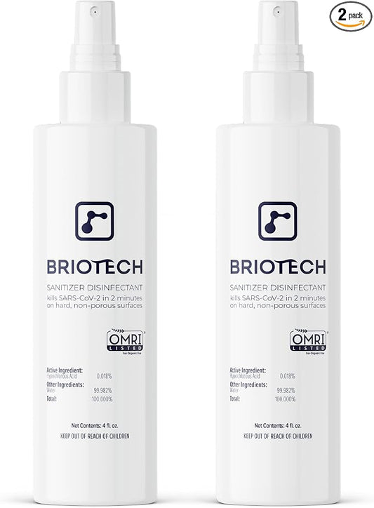 BRIOTECH Sanitizer Disinfectant Hypochlorous Spray, Kill 99.99% of Viruses & by BRIOTECHUSA