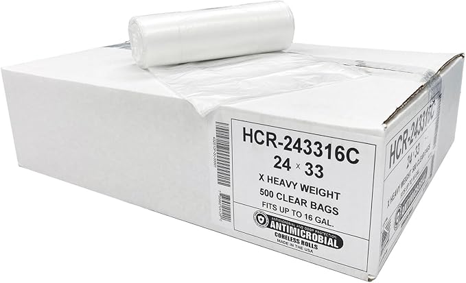 Aluf Plastics High Density Trash Bags, 12-16 Gallon, 16 Micron, - Image 2