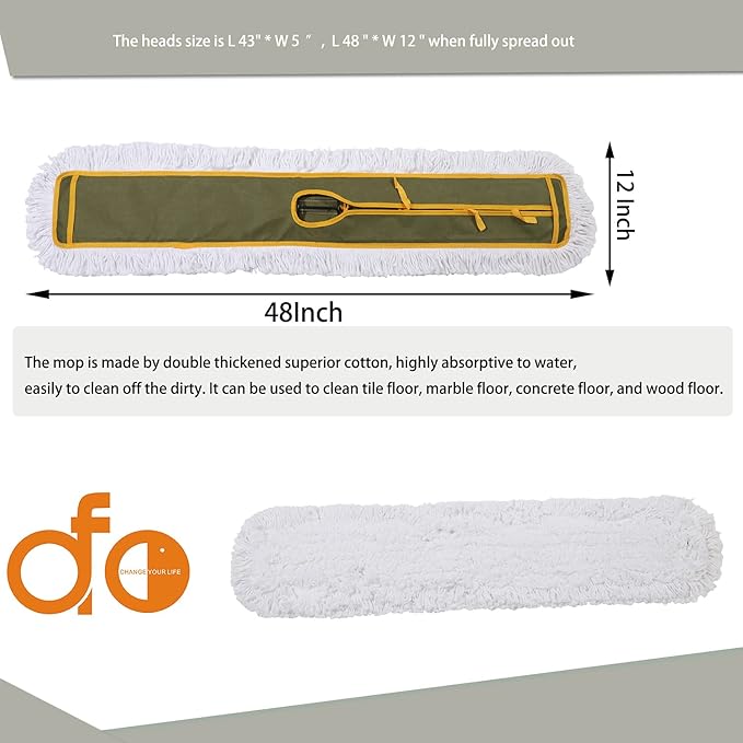 OFO 43inch Industrial Commercial Dust Mop 2 Sets // Heavy Duty Dust Mop // - Image 4