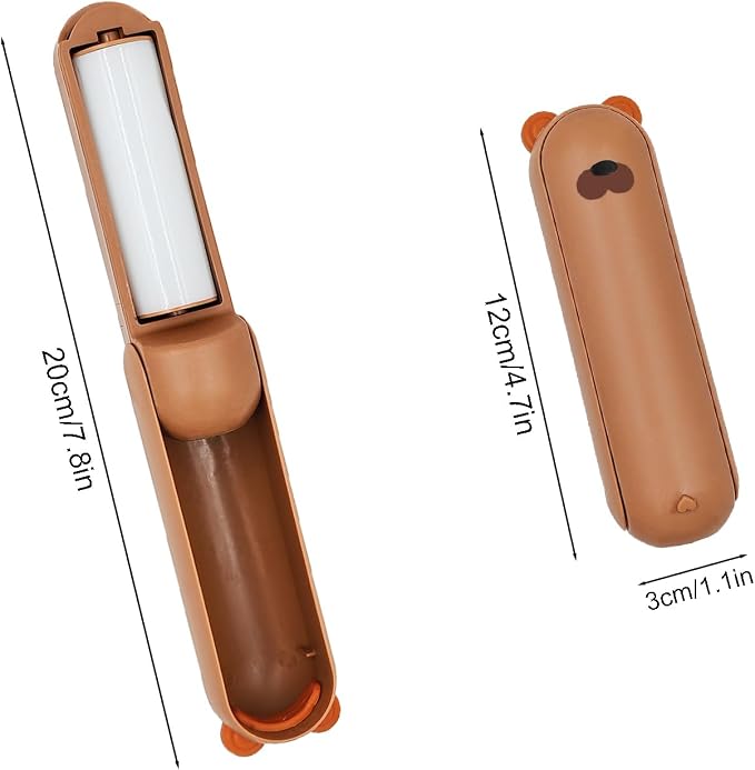 Travel Lint Roller Mini, Cute Bear Resuable Lint Rollers - Image 4