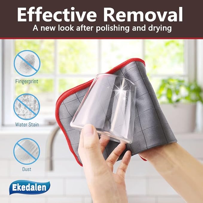 Microfiber Cleaning Cloth Lint Free Glass Cleaner Window Polishing Streak Free - Image 2
