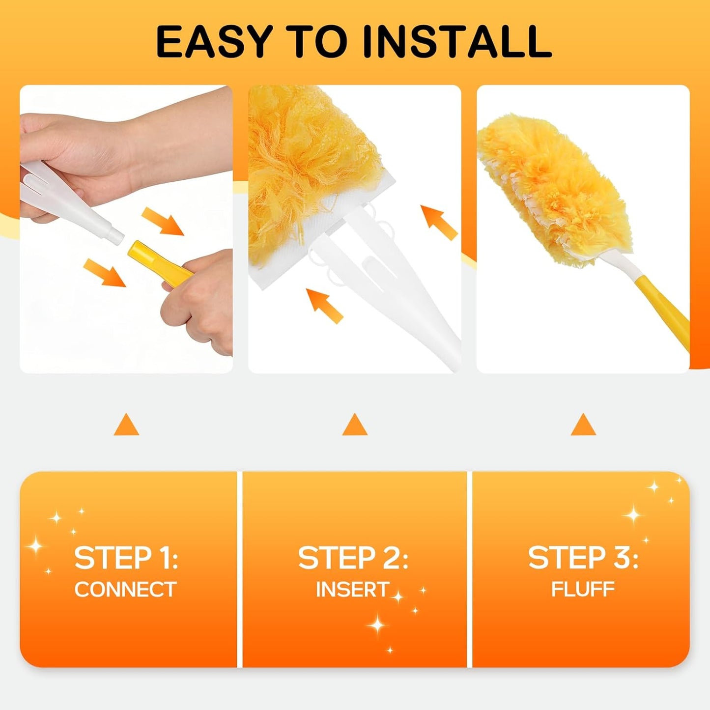 SetSail 30 Count Duster Refills for Swiffer Duster with 1 Handle Dusters for Cleaning Disposable Duster Refill Multi Surface 360 Duster Cleaner Kit for Ceiling Fan, Blind, Furniture
