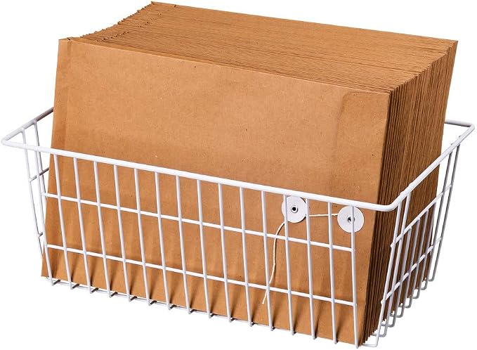 SANNO Freezer Baskets Pantry Storage Bins, Farmhouse Wire Storage Baskets - Image 7