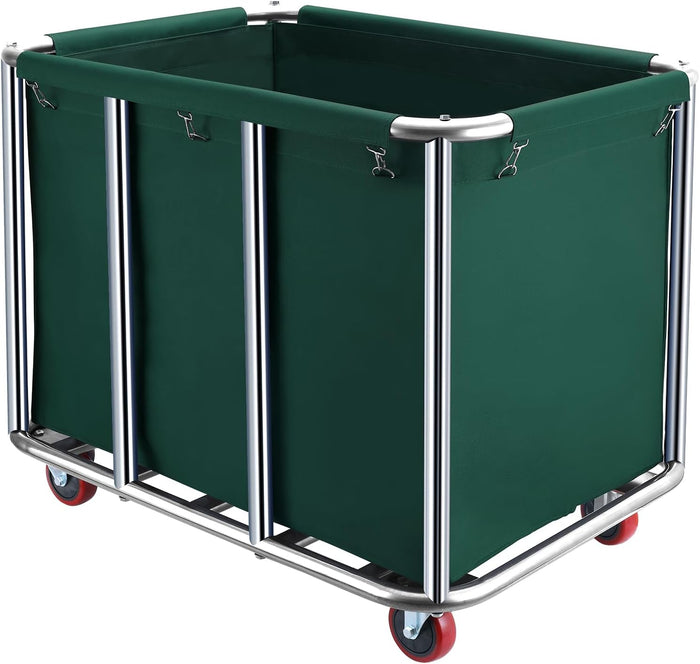 Commercial Laundry Cart with Wheels,440 lbs(Blackish Green)