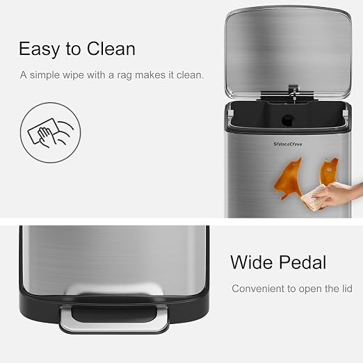 30 Liter/8 Gallon Step Trash Can - Image 5