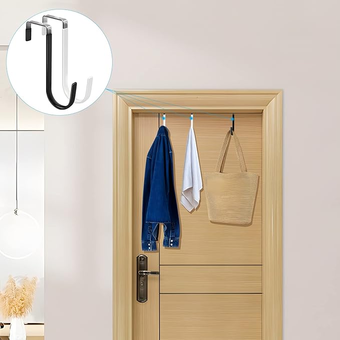 FYY 6PCS Over The Door Hooks, Door Hangers Hooks - Image 6