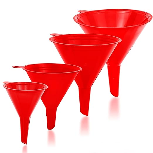 Funnel 4-Pack Funnels for Kitchen Use Filling Bottles by LIQVEE