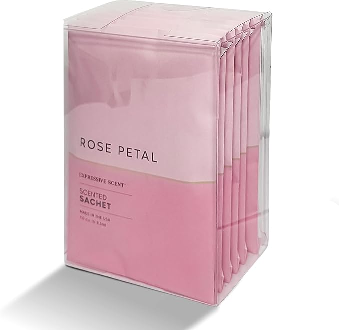 Expressive Scented Fresh Scent Pouches – Perfect Rose Petal Air Freshener – by ExpressiveScent