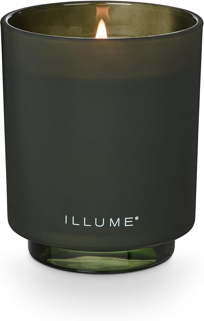 ILLUME Refillable Boxed Glass Candle, Balsam & Cedar - Image 4