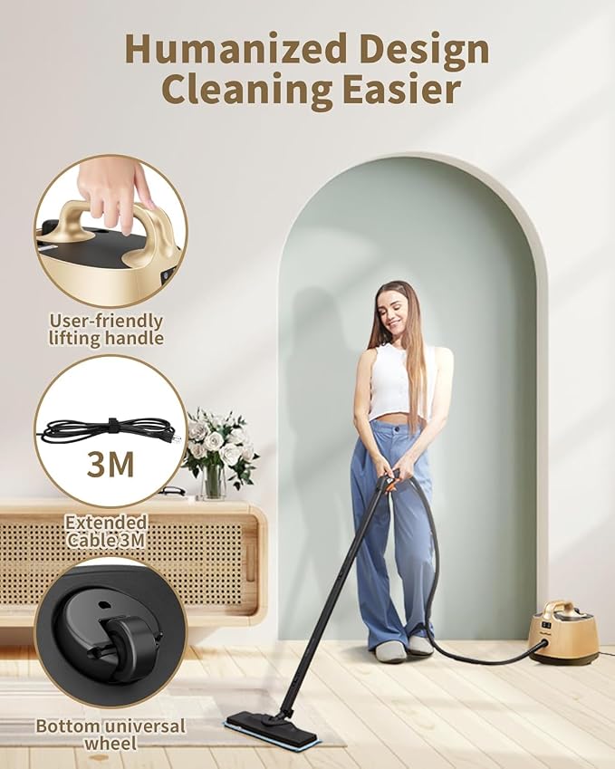 Steam Cleaner for Carpet, 293°F 58 PSI Powerful Multipurpose Steam Mop for Home - Image 4