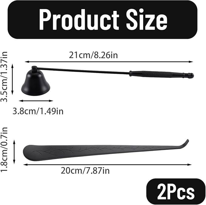 2-Piece Candle Snuffer with Wick Dipper, Candle Snuffer, Brass Candle Snuffer - Image 2