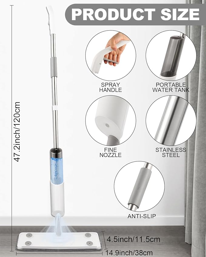 Spray Mop for Floor Cleaning Refillable Bottle - Image 2