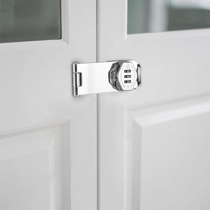 Cozy Tower 4 inch 180 Degrees Hasp Combination Lock - Image 4